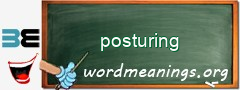 WordMeaning blackboard for posturing